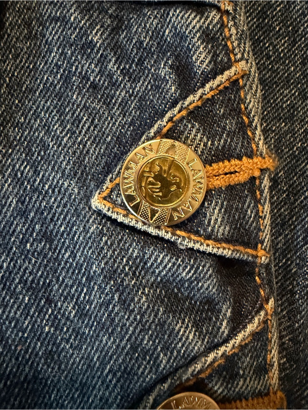 Vintage Lawman Blue Denim High-Rise Jeans - Picture 3 of 9